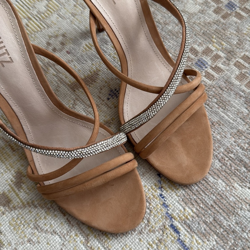 SCHUTZ Armina Slide Sandal In Honey Beige Size 10 - Picture 6 of 15